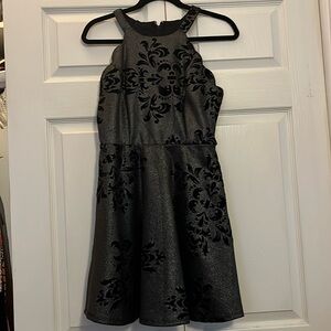 Trixxi silver and black cocktail dress. Size L.